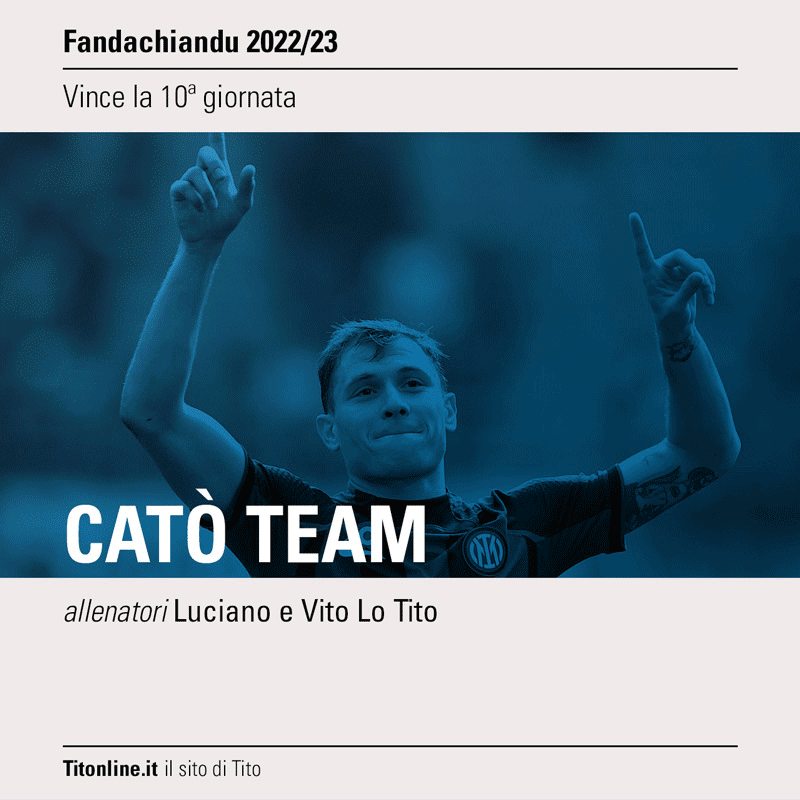 fandachiandu 2023 giornata 10 gold lupa catò team