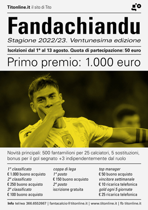 Fandachiandu n.21, il fantacalcio titese