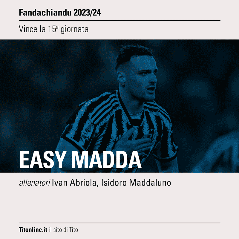 fandachiandu 15 giornata vincitori