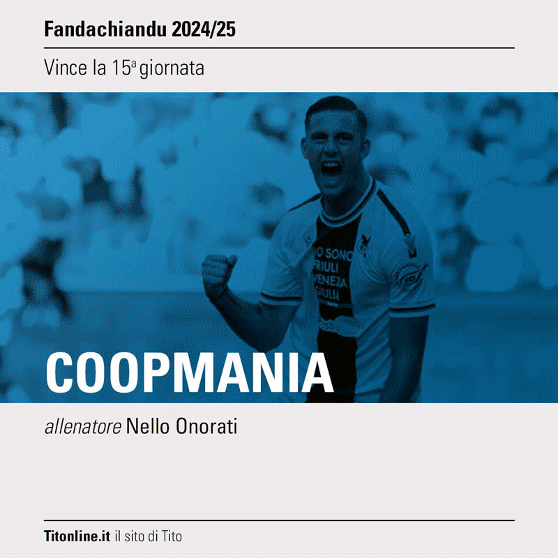 fanda2025 giornata 15 vincono coopmania e t'aggia dà li soldi