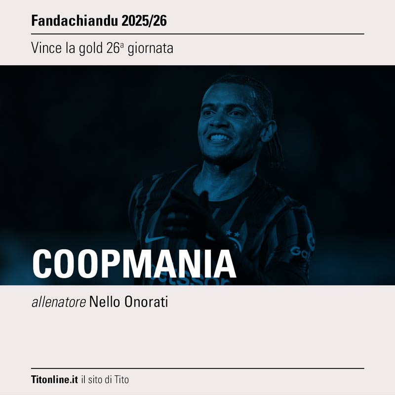 fanda2026 26a giornata vince nello onorati con coopmania