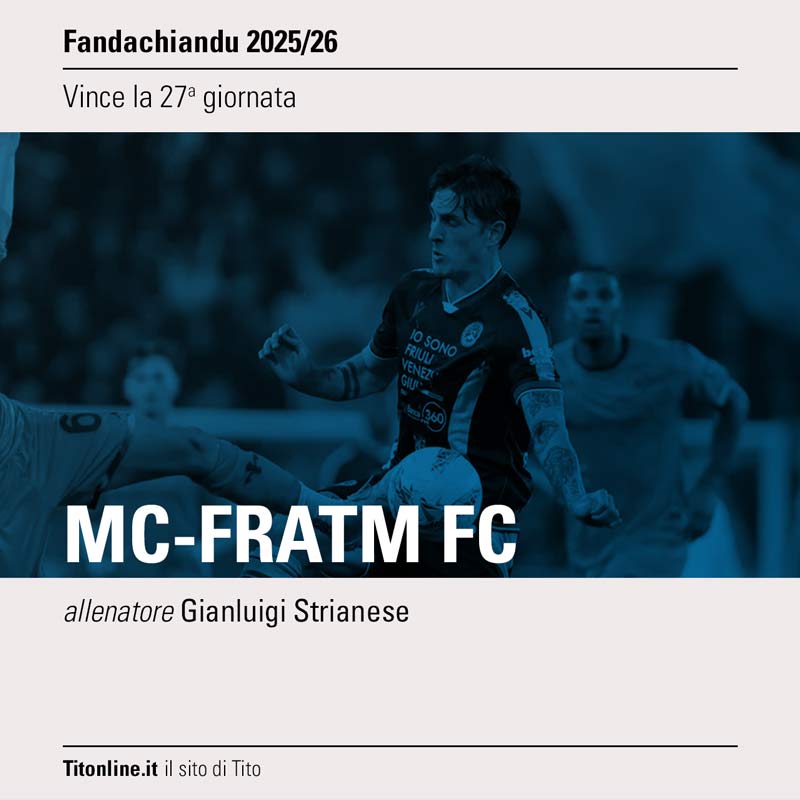 fanda2026 26a giornata vince gianluigi strianese con Mc-fratm